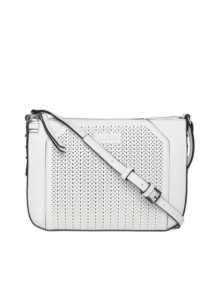 guess white sling bag