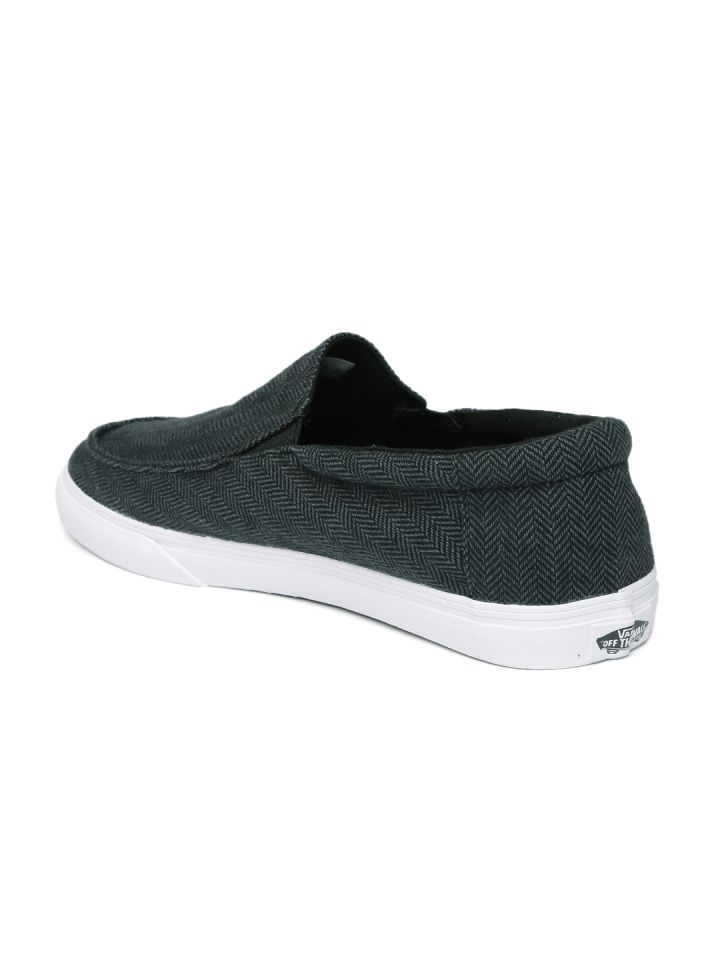 Vans Men Charcoal Grey Slip On Sneakers 