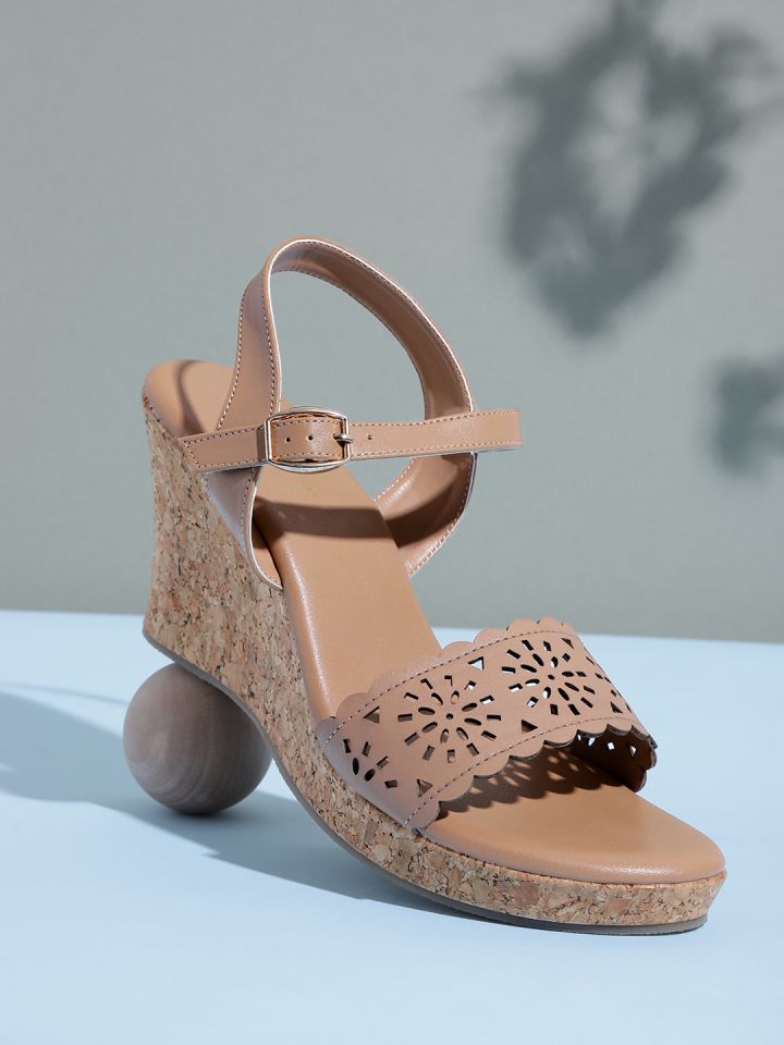 Nude coloured wedges sale