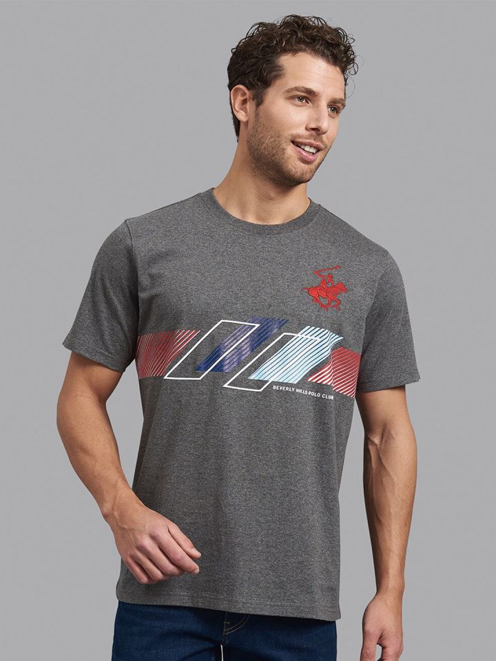 Beverly hills polo club men's v neck t sales shirt