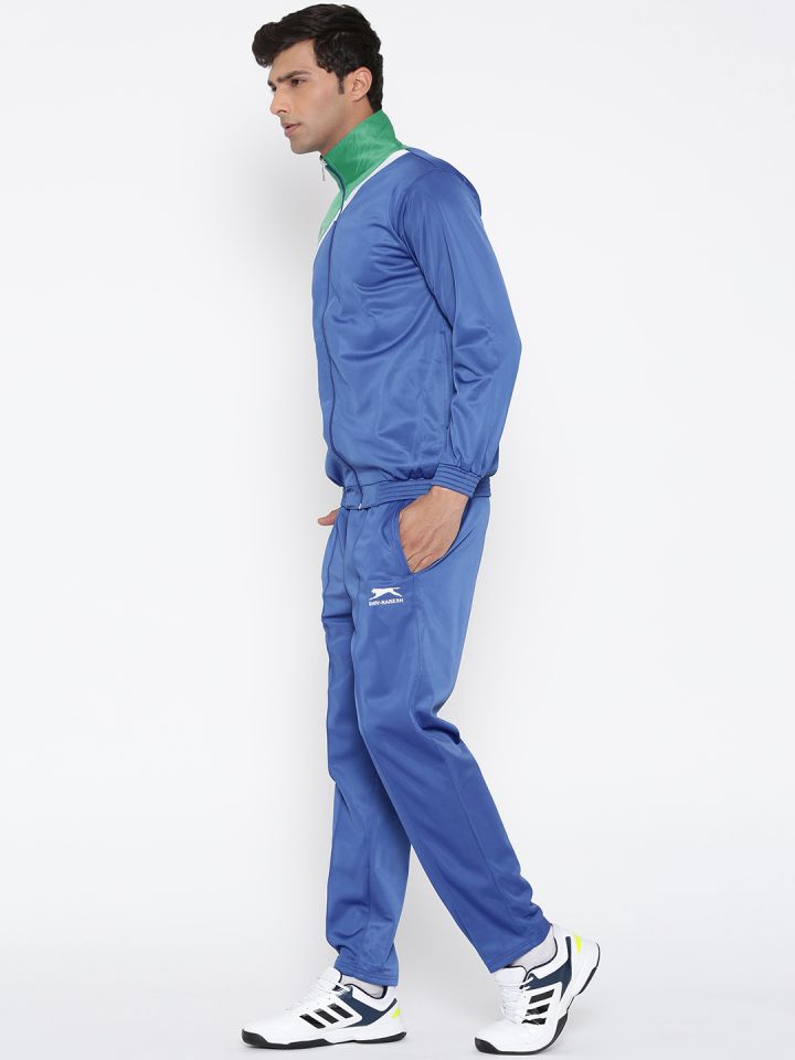 Shiv Naresh Blue Green Colourblocked Tracksuit