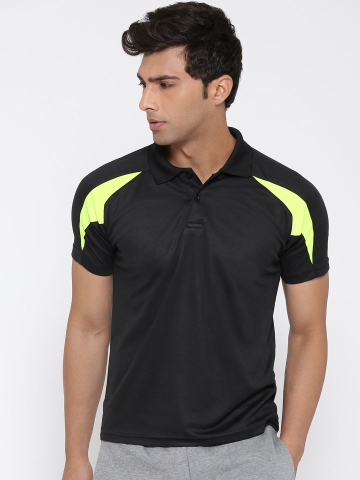 Black solid polo t shirt new arrivals