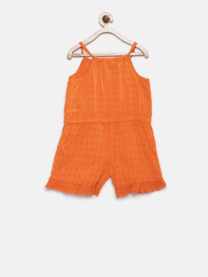 girls orange jumpsuit