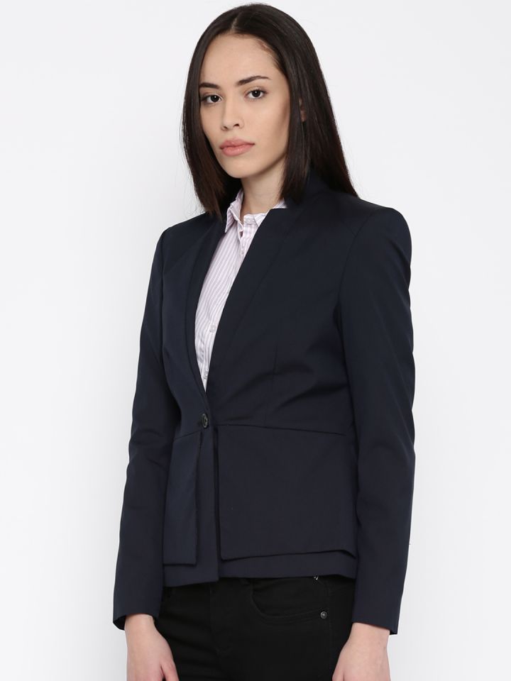 Buy Annabelle By Pantaloons Navy Single Breasted Blazer Blazers