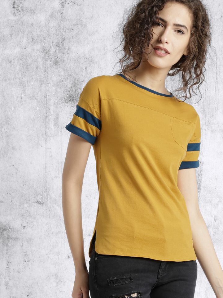 womens mustard yellow blouse