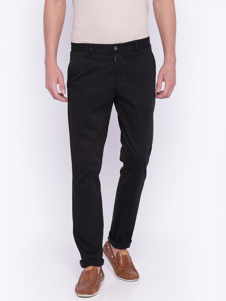 Solid Slim Fit Chino Trousers 
