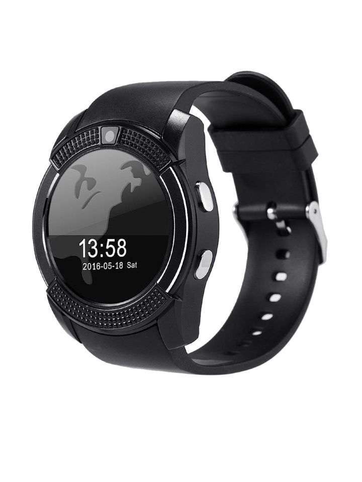 Noise turbo black clearance smartwatch black strap regular
