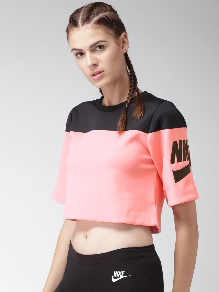Nike crop top pink new arrivals