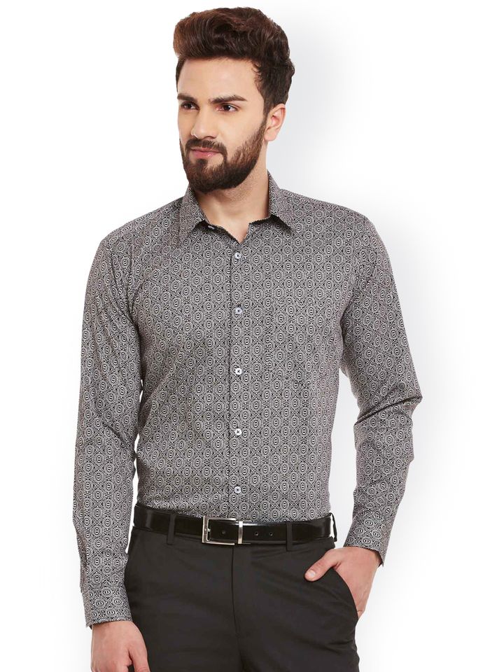 Slim Fit Printed Formal Shirt - Shirts 