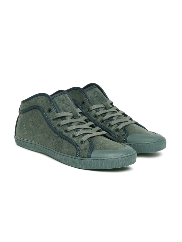 United colors of benetton olive green sneakers hotsell