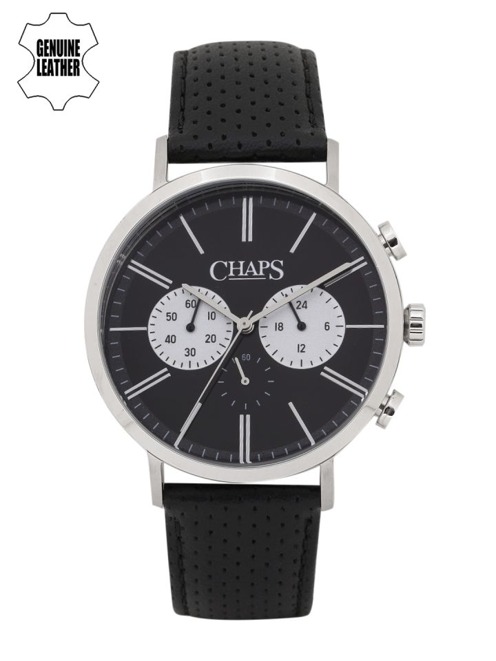 CHAPS Men Black Analogue Chronograph Watch CHP5028I