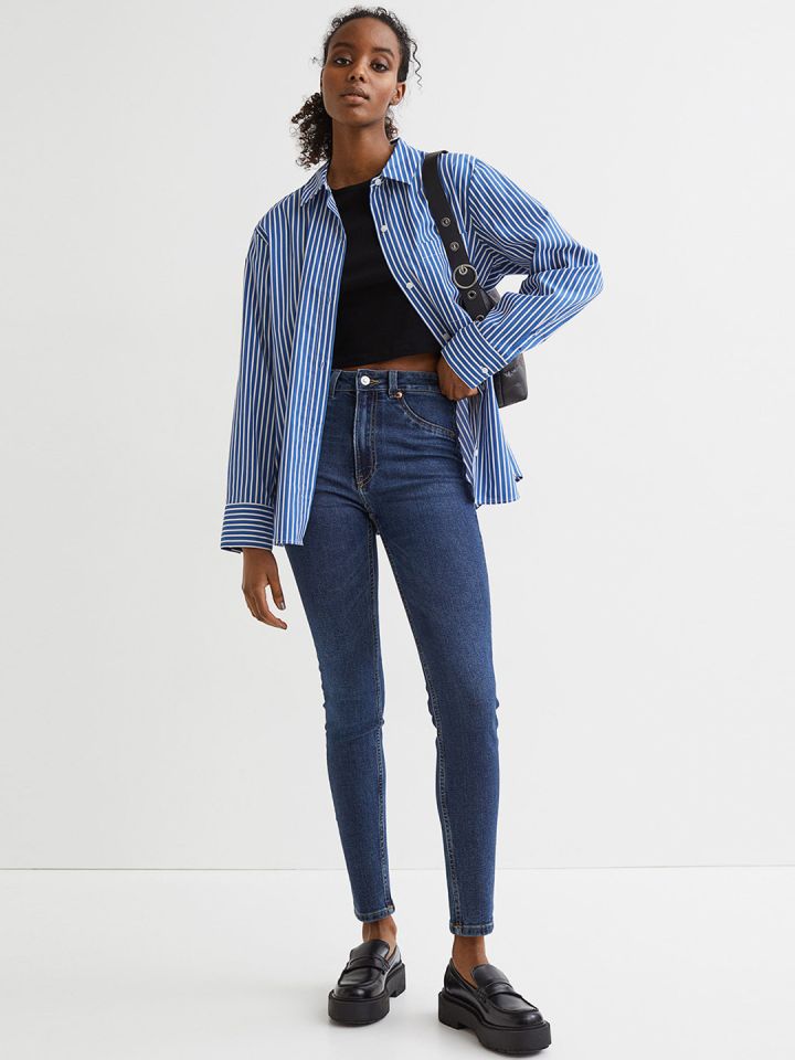 Buy H M Women Blue Skinny High Jeans Jeans for Women 17575912