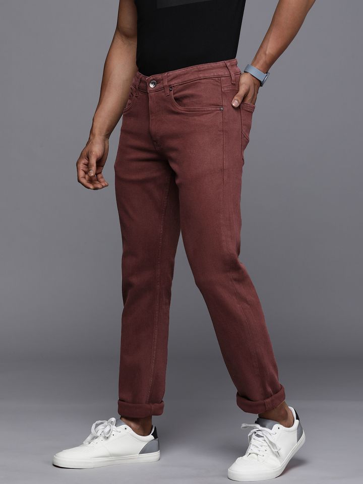 Burgundy hotsell jeans mens