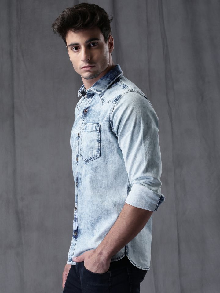 wrogn denim shirts