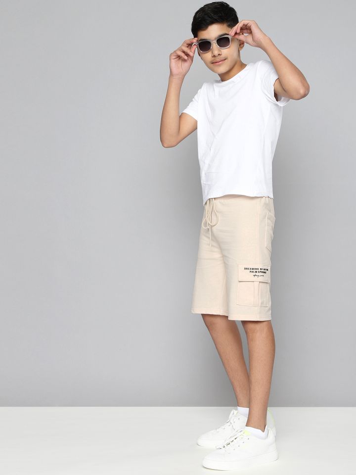 Boys cream shorts 2025