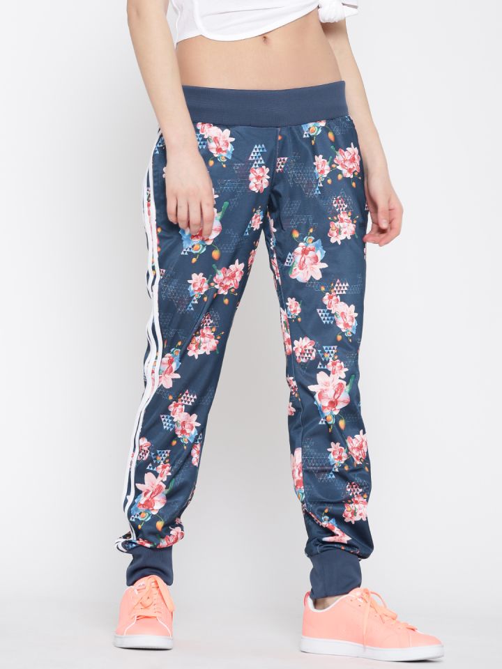 Buy ADIDAS NEO Teal Blue FR AOP Floral Print Track Pants Track
