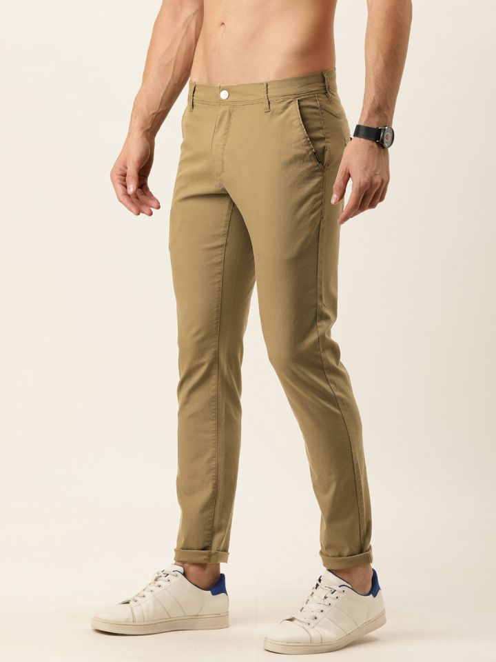 Mens Super Slim Fit Solid Trousers