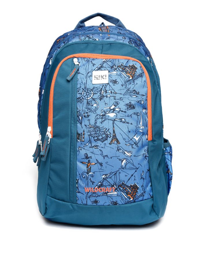 Wildcraft Unisex Blue Wiki 5 Doodle 3 Printed Backpack