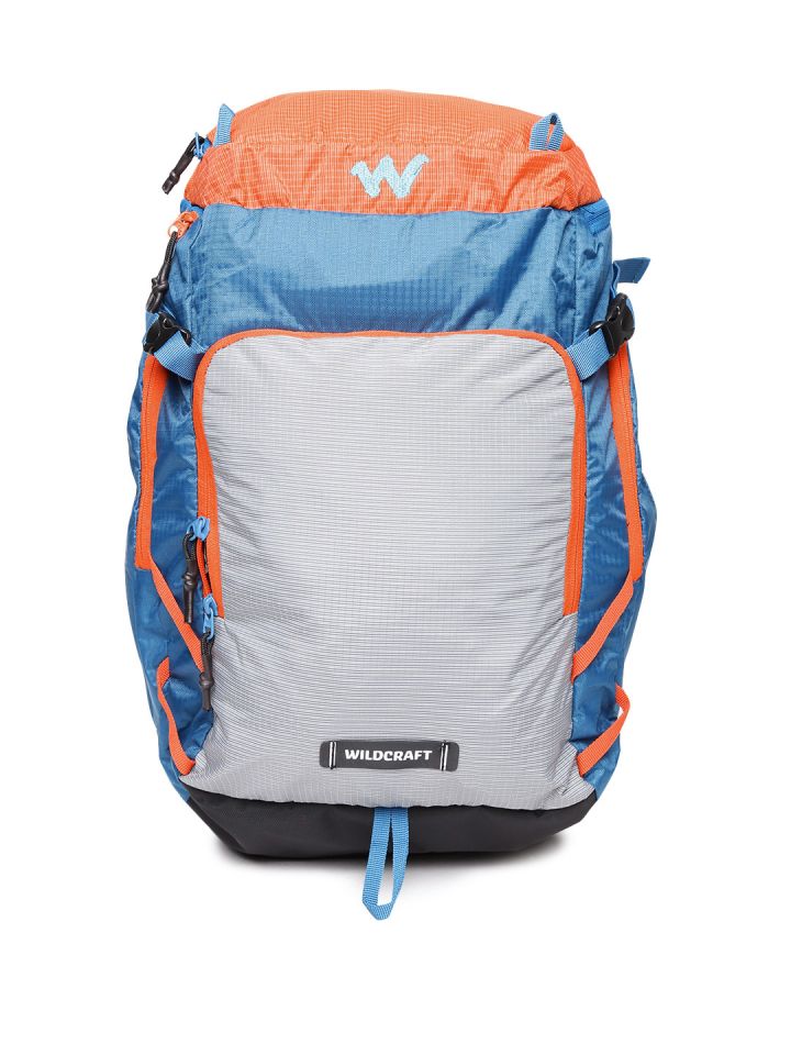 Wildcraft Unisex Grey Blue Rambler Patterned Backpack