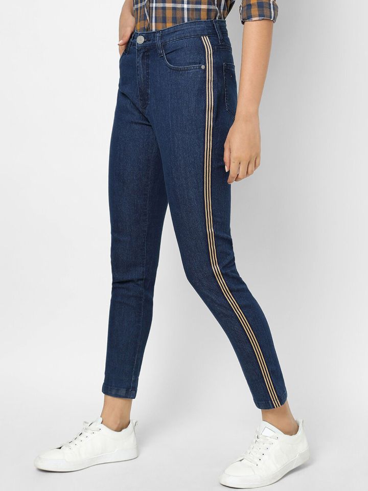 Side tape jeans myntra hotsell