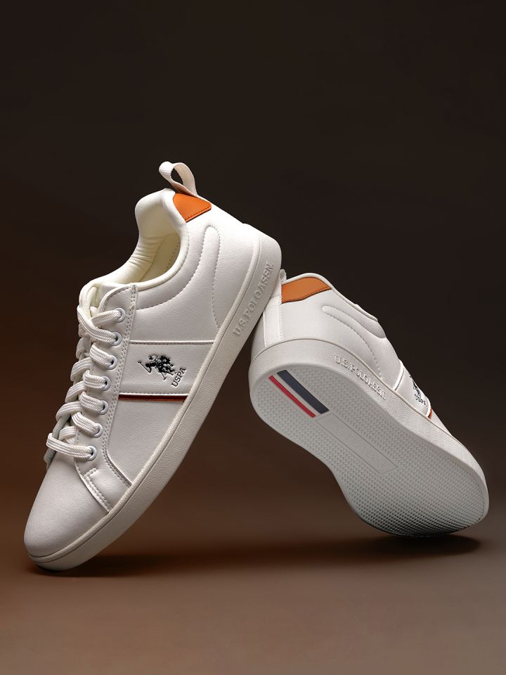 Buy U S Polo Assn Men Off White PU Everyday Sneakers Casual