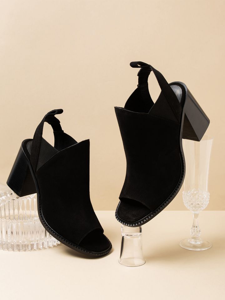Suede mules block heel shop