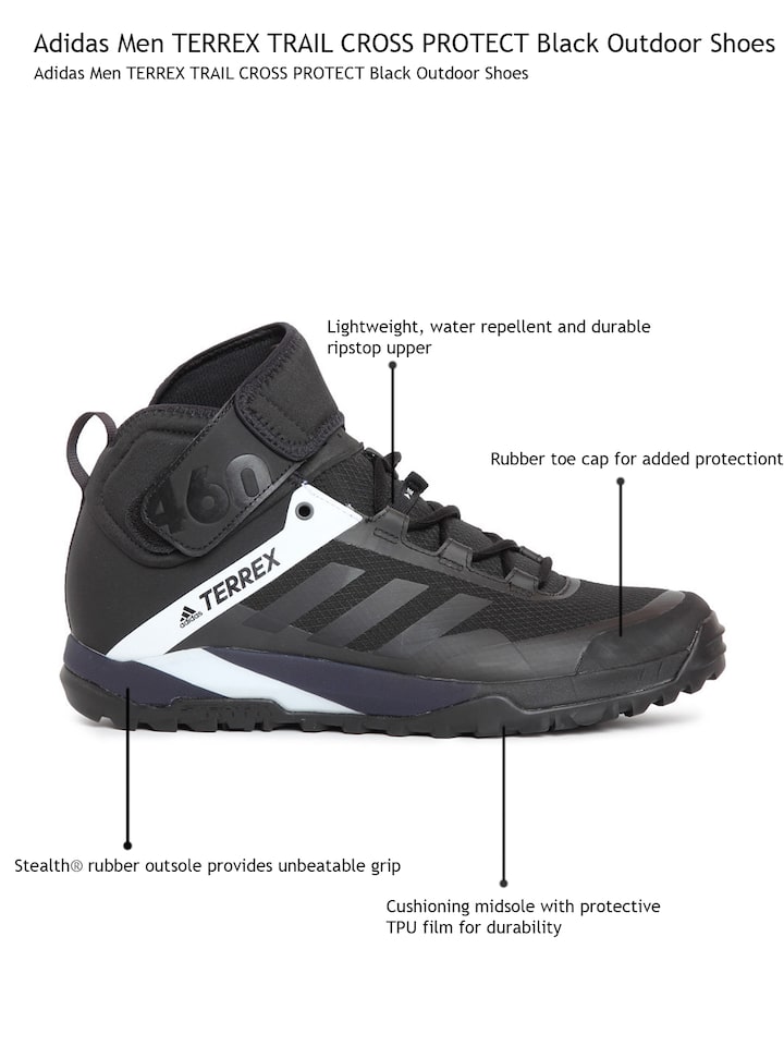 ADIDAS Men TERREX TRAIL CROSS PROTECT Black Outdoor Shoes