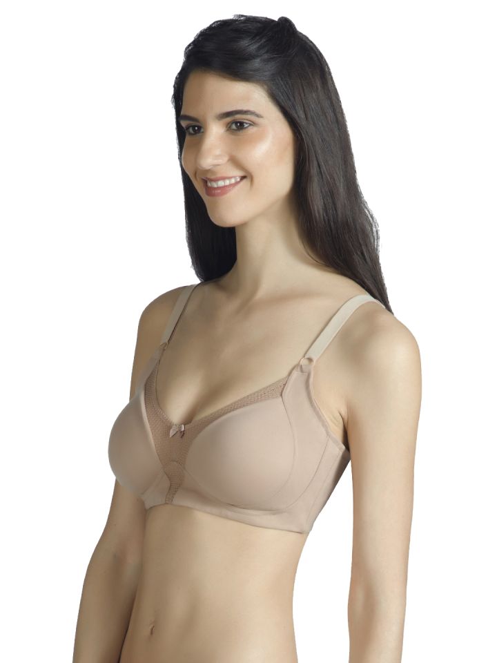 Buy ENAMOR Non-Wired Adjustable Strap Padded Women's Cloud Soft Cotton Full  Support Minimizer Bra