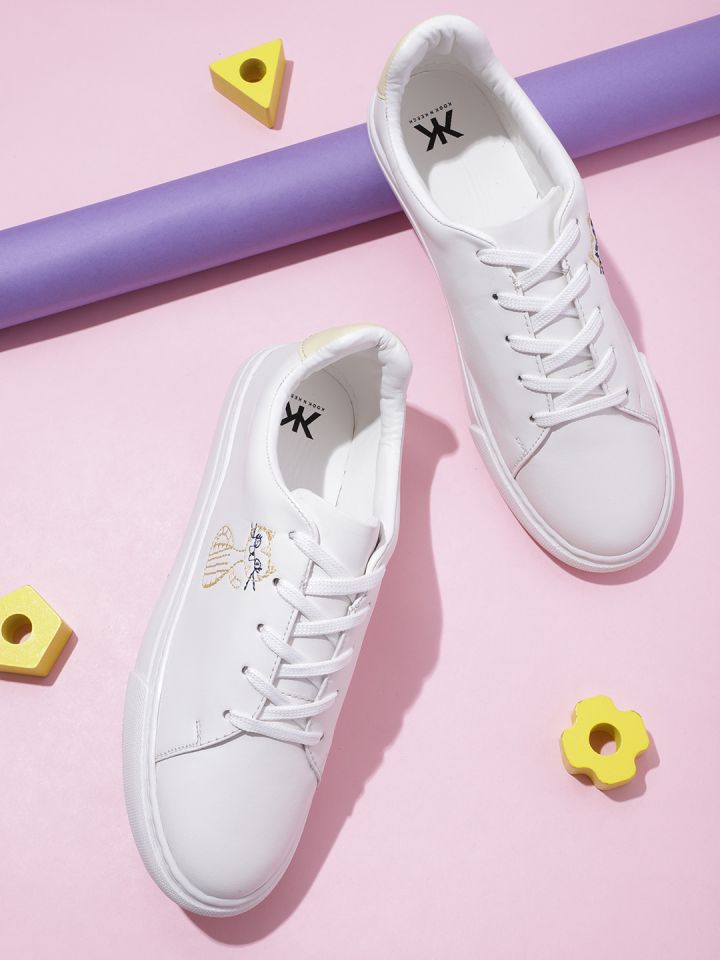 Kook n keech women white sneakers 2025