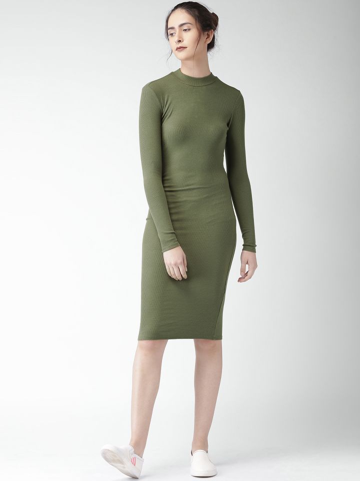 Olive green dress forever hot sale 21