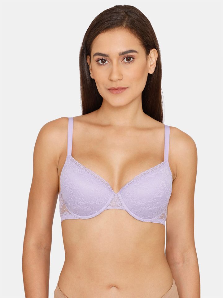 Buy Rosaline by Zivame Blue Under-wired Padded T-Shirt Bra for