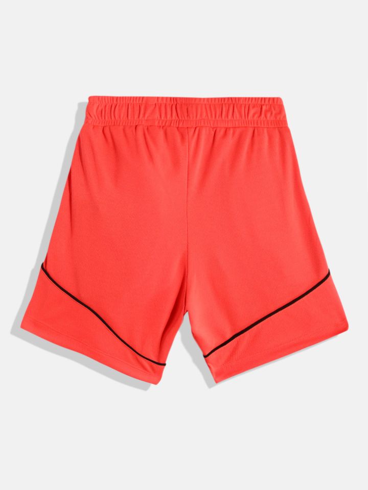 Orange striped shorts store