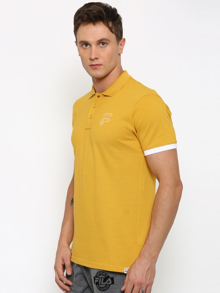 Yellow fila shirts outlet