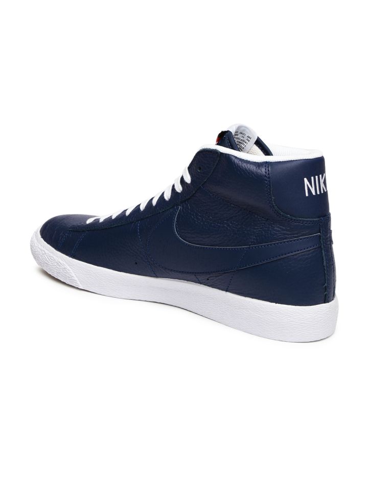 Nike Men Navy Blazer Mid PRM Sneakers