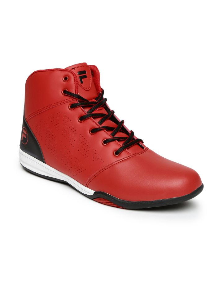 Red high top filas shop