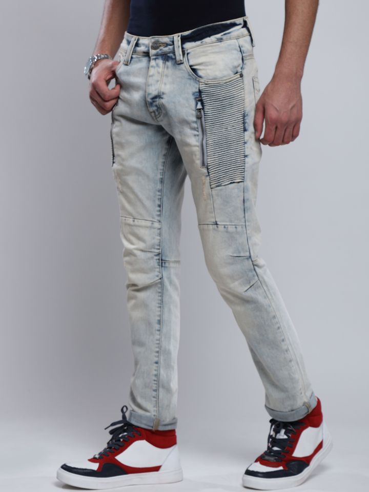 Buy 883 Police Men Blue Tapered Slim Fit Stretchable Jeans Jeans