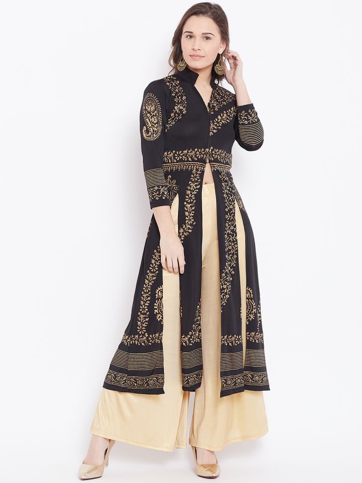 Ira soleil online black printed jacket