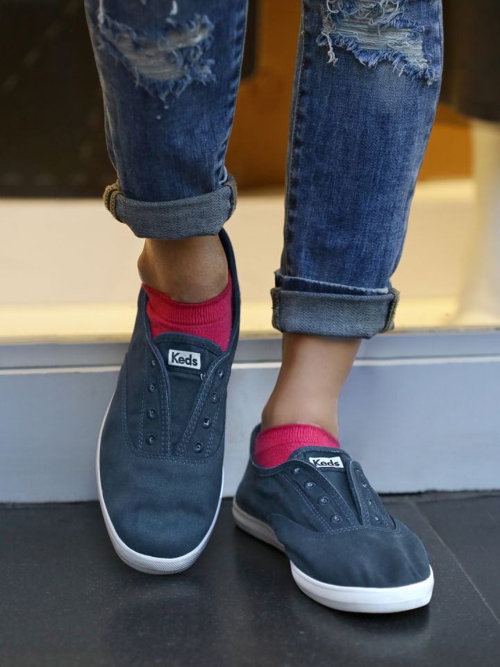 Buy Keds Women Navy Chillax Solid Slip On Sneakers Casual