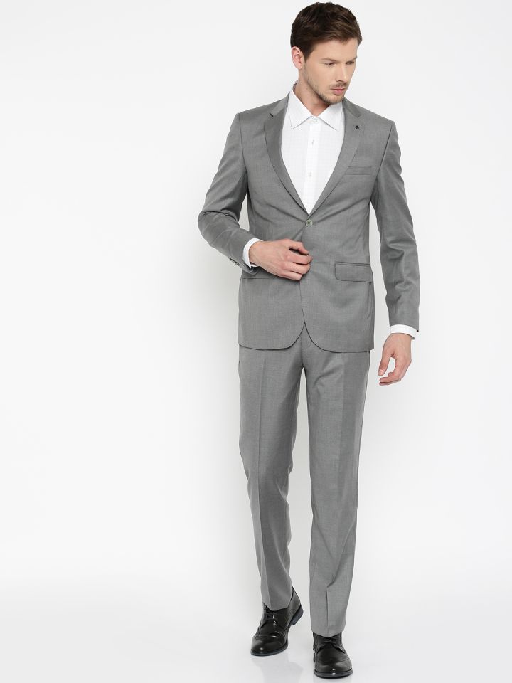 Buy Raymond Grey Contemporary Fit Single Breasted Formal Suit