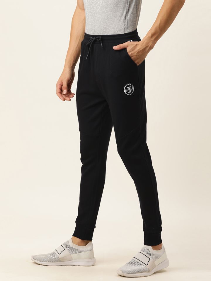 Buy Proline Active Men Black Printed Mid Rise Joggers Track