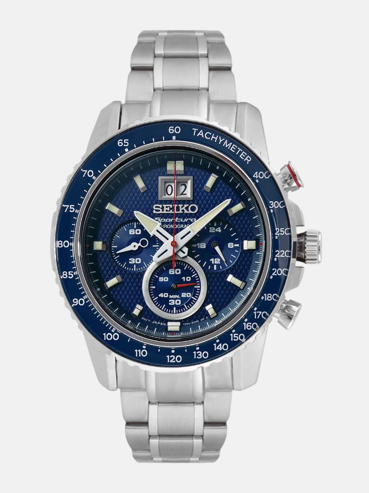 SEIKO Chronograph Men Navy Blue Analogue watch SPC135P1