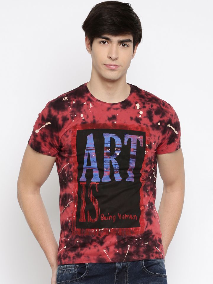 Buy Being Human Clothing Men Red Black 