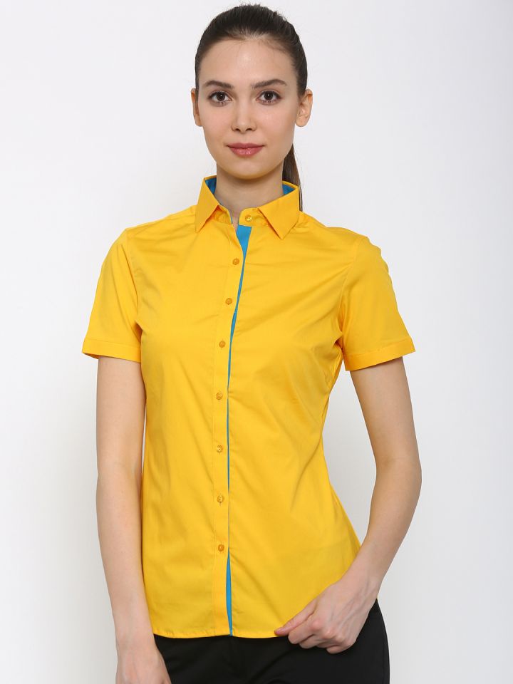 yellow formal shirt women's