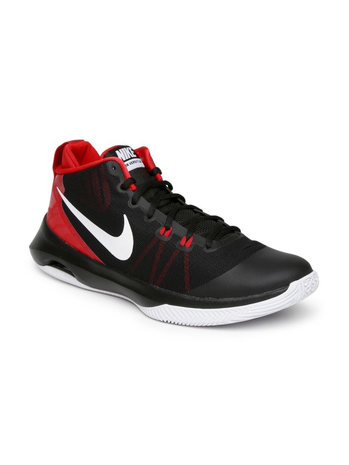 nike mens red and black shoes