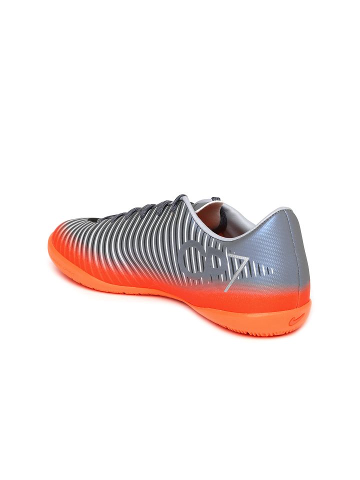 Cr7 cleats 2024 grey and orange