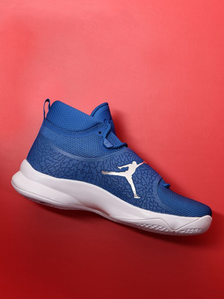 Nike Men Blue Jordan Super Fly 5 PO Mid Top Basketball Shoes