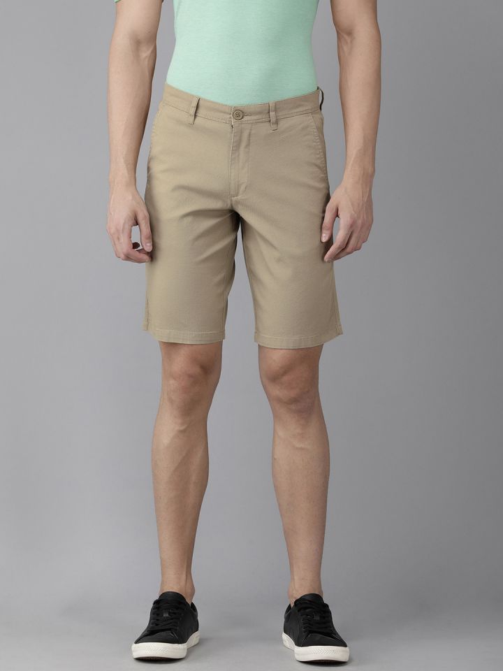 Buy Van Heusen ACADEMY Men Beige Shorts Shorts for Men