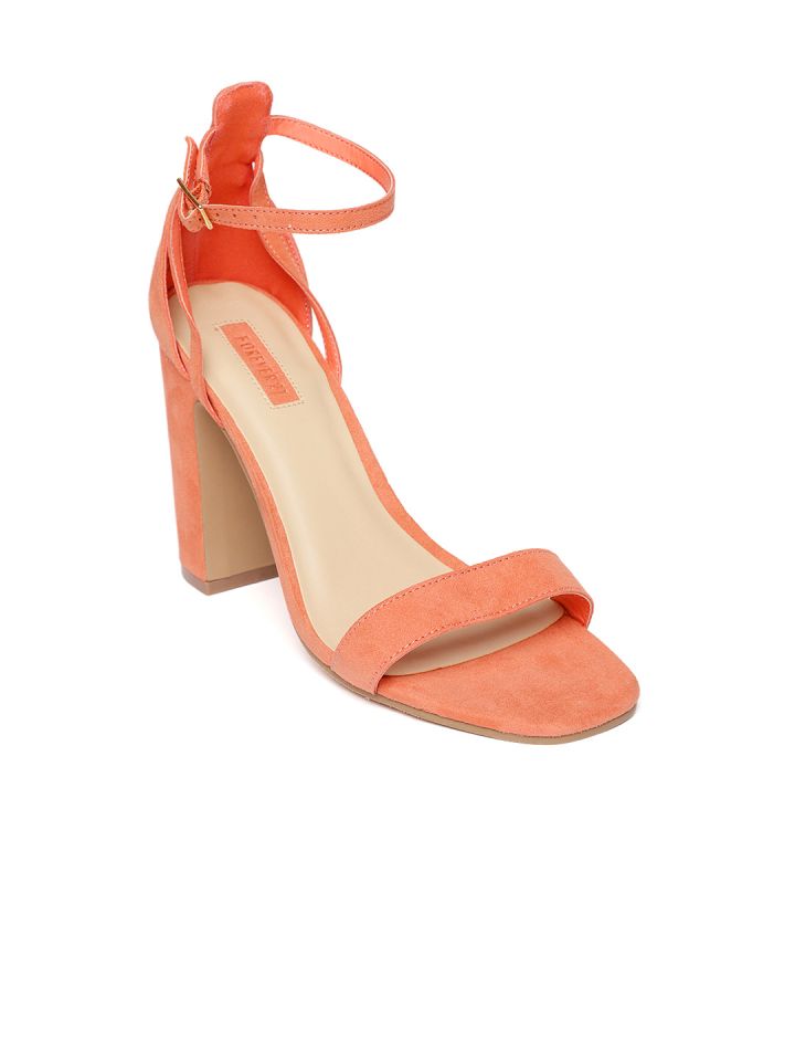 coral coloured sandals