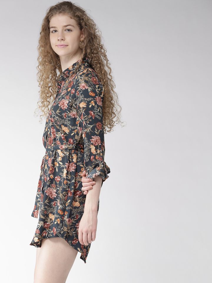 Chiffon shirt dress forever 21 top