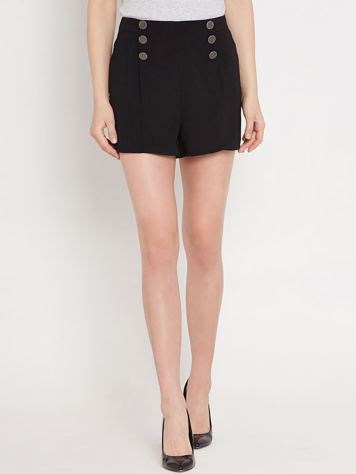 Buy Nun Women Black Shorts - Shorts for 